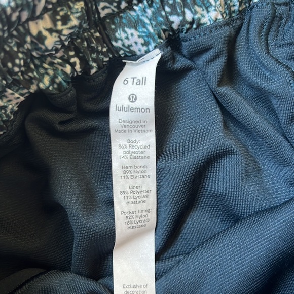Lululemon size 6 Tall , shorts - Picture 2 of 4